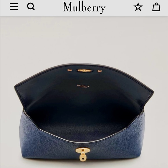 ❌❌SOLD ❌❌MULBERRY Darley Pouch in Navy Blue - Picture 11 of 11